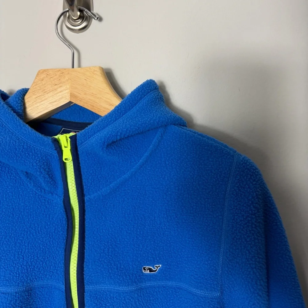 Vineyard Vines Boys Kids Fleece Full Zip Hooded Hoodie Jacket Coat Blue